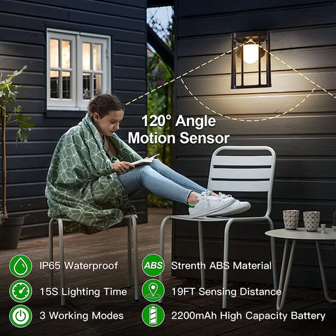 2 stuks wandlamp op zonne-energie buiten bewegingssensor LED-wandlamp warm wit 3000K voor binnenplaats tuin gang terras dicht bij muur pad patio villa