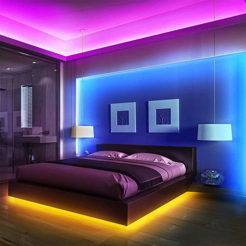 WiFi LED-strip 10M LED-strip APP, LED-slaapkamer gesynchroniseerd met muziek, veelkleurig LED-licht met afstandsbediening voor slaapkamer, keuken, tv, feest