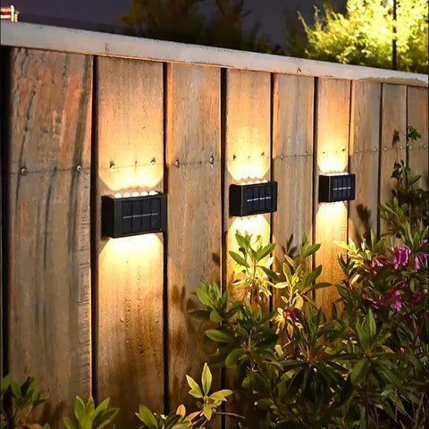 zonne-verlichting buiten 2 stuks LED-wandlamp warm wit 3000K voor binnenplaats tuin gang terras dicht bij muur pad patio villa zwart