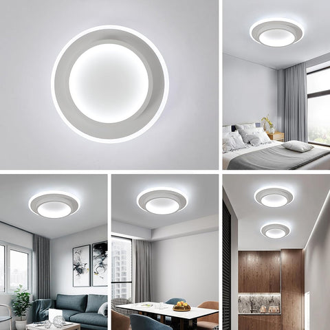 LED-plafondlamp 21W modern design ronde plafondlamp koel wit 6000K voor woonkamer slaapkamer eetkamer kantoor wit