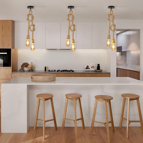 Industriële en vintage hanglamp 2 stopcontacten kroonluchter E27 basis voor woonkamer slaapkamer eetkamer kantoor bar café (lamp niet inbegrepen)