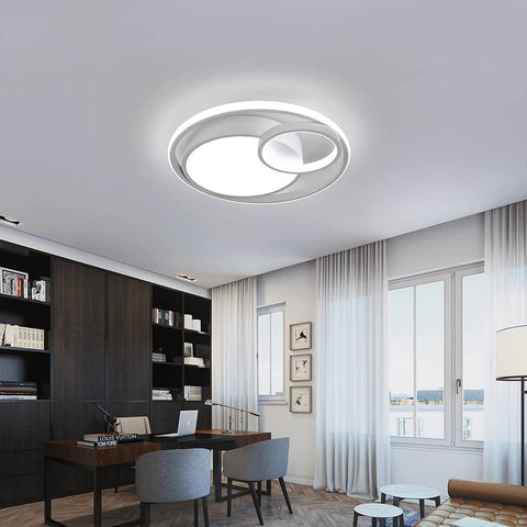 LED-plafondlamp, 50W 5600lm plafondlamp, moderne LED-plafondlamp voor slaapkamer woonkamer hal kantoor badkamer keuken licht koel wit 6000K