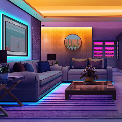 Smart WiFi LED-strip 5m 5050 RGB App-bediening, IP65 waterdichte veelkleurige flexibele lichtstrip met afstandsbediening voor thuis keuken televisie slaapkamer feest feestelijke decoratie