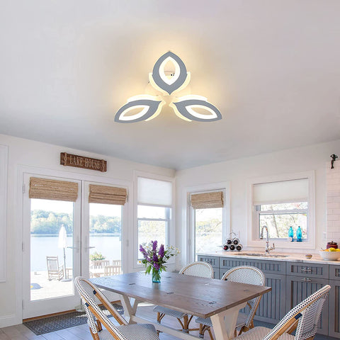 LED-plafondlamp, 45W 3600LM plafondlamp, moderne LED-plafondlamp 3 lampen voor woonkamer, slaapkamer, restaurant, kinderkamer, hal