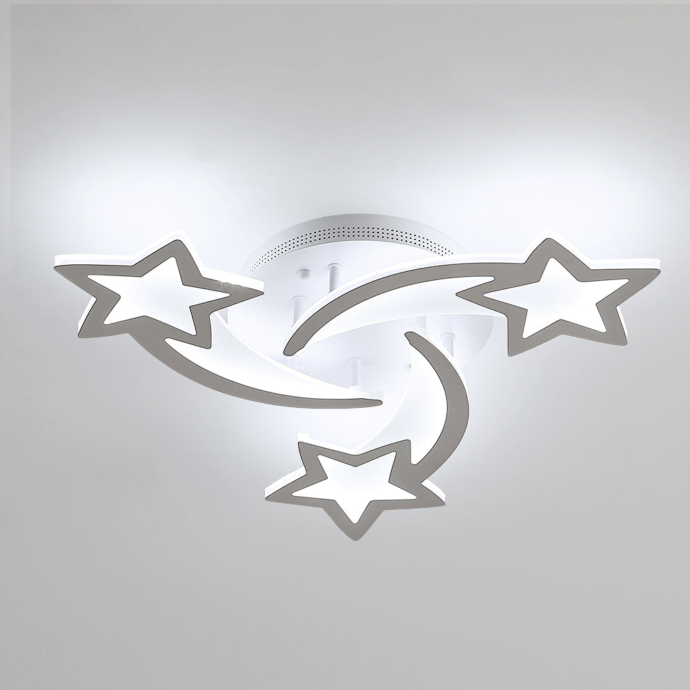 Plafonnier LED 40W, Lampe de plafond en forme Star moderne pour Chambre à coucher Chambre d'enfant, Lumière blanche froide 6000K