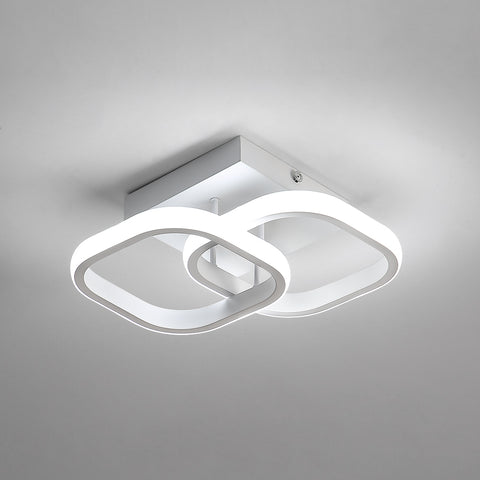 Plafonnier LED 22W Design moderne Cercle Carré Lampe de Plafond