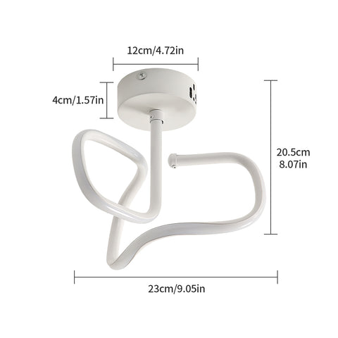 16W led-plafondlamp, moderne creatieve metalen acryl design plafondlamp aluminium, 6000K witte plafondlamp, moderne led-plafondlamp voor woonkamer, slaapkamer, keuken
