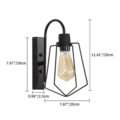 Vintage wandlamp voor binnen, E27 industriële wandlamp ganglicht voor bar, geschikt voor slaapkamers, restaurants, cafés, gangen
