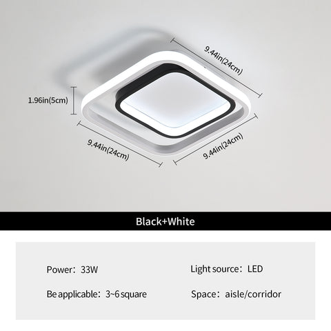 LED-plafondlamp, moderne plafondlamp 30W 3300lm, 6000K acryl en metalen plafondlamp, voor woonkamer slaapkamer eetkamer