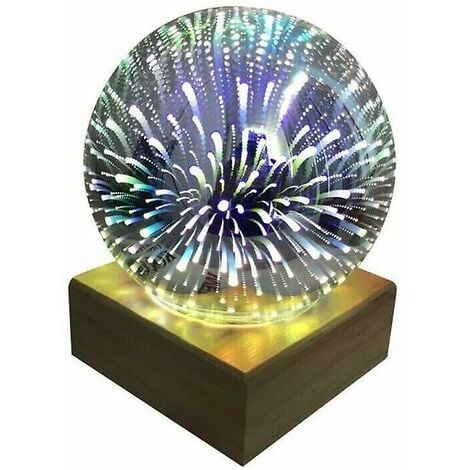 (Vuurwerk) 3D Vlinder LED-nachtlampje USB-projector Magische ballamp Vuurwerk Woondecoratie