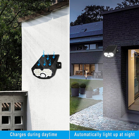 Solar Light Outdoor Bewegingssensor LED Wandlamp 6000K Voor Binnentuin Gang Terras Sluiten Muur Pathway Patio Villa