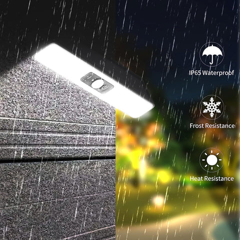 Solarlicht buiten bewegingssensor LED-wandlamp koel wit 6000K voor binnenplaats tuin gang terras dicht bij muur pad patio villa