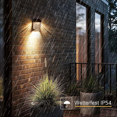 4 stks Solar Wandlamp Outdoor LED Wandlamp voor Binnenplaats Tuin Gang Terras Sluiten Muur Pathway Patio Villa
