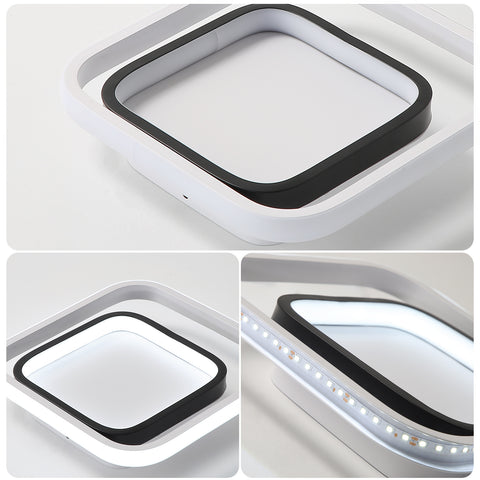 LED-plafondlamp, moderne plafondlamp 30W 3300lm, 6000K acryl en metalen plafondlamp, voor woonkamer slaapkamer eetkamer