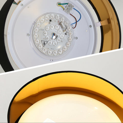 Moderne plafondlamp 12W 1000LM, 3000K zwart en goud glitter plafondlamp, LED-kroonluchter met sterrenhemeleffect voor woonkamer, slaapkamer