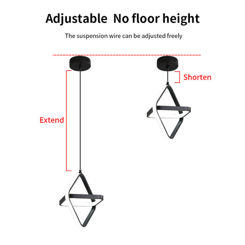 Moderne LED eenpersoonsbed hanglamp 32W dimbaar voor slaapkamer en woonkamer