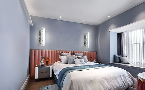 LED-wandlamp, moderne kristallen wandlamp, lineair ontwerp, 6000K koud licht binnenwandverlichting, voor badkamer woonkamer slaapkamer keuken gang restaurant