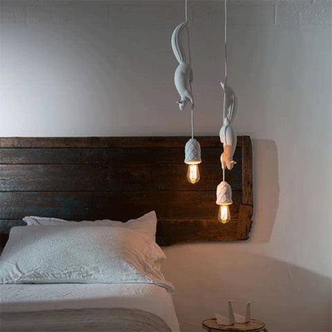 Nordic Eekhoorn Hars LED Hanger Moderne Hanglamp Voor Slaapkamer Kinderkamer Decor Industriële Verlichtingsarmatuur