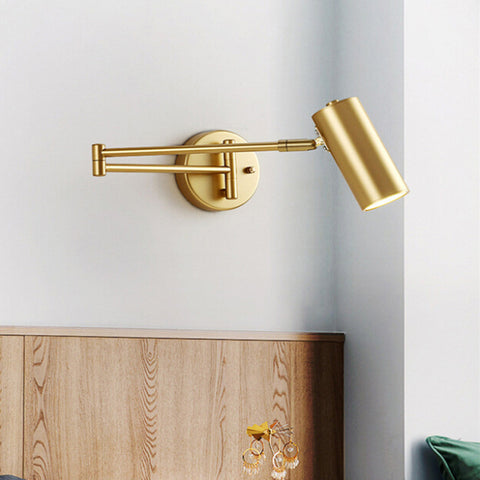 Moderne gouden verstelbare lange arm LED-wandlamp Scandinavische wandlamp voor slaapkamer woonkamer nachtkastje verlichting
