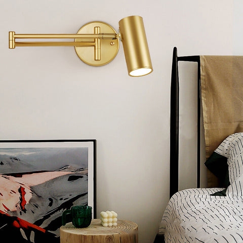Moderne gouden verstelbare lange arm LED-wandlamp Scandinavische wandlamp voor slaapkamer woonkamer nachtkastje verlichting