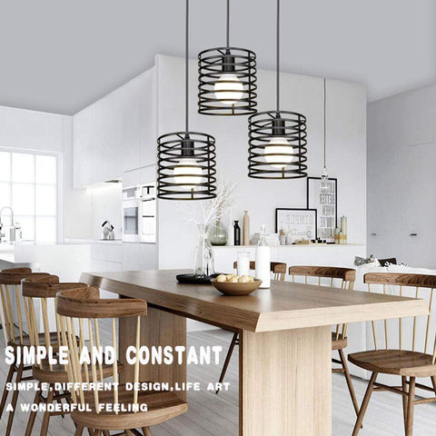 Moderne ijzeren hanglamp kooiontwerp metalen hanglamp binnenverlichtingsarmatuur 220V