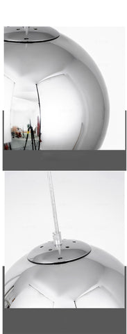 Moderne zilveren glazen bol hangende plafondlamp kroonluchter woonkamer slaapkamer eetkamer keuken thuis licht hangende armatuur