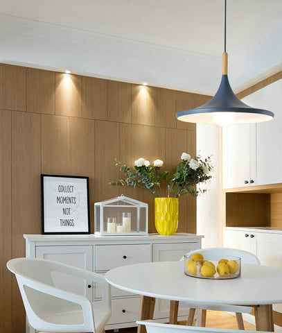 Hanglamp Houten Kroonluchter E27 Basis Voor Woonkamer Slaapkamer Eetkamer Kantoor Bar Café Blauw