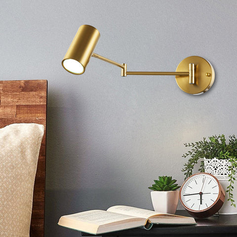 Moderne gouden verstelbare lange arm LED-wandlamp Scandinavische wandlamp voor slaapkamer woonkamer nachtkastje verlichting