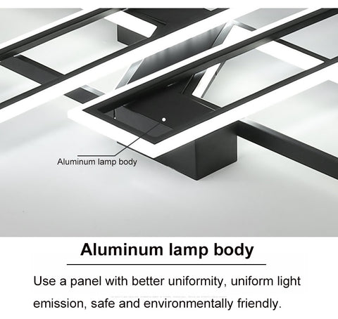 Moderne LED-plafondlamp koud wit licht 6000K voor woonkamer slaapkamer keuken thuis 72W