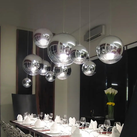 Moderne hanglamp bolvormige glazen kroonluchter E27-basis voor woonkamer slaapkamer eetkamer kantoor bar café