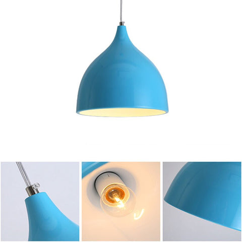 Moderne hanglamp kroonluchter E27 voet voor woonkamer slaapkamer eetkamer kantoor bar café blauw