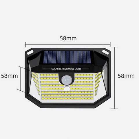 LED-wandlamp op zonne-energie [Energieklasse E]