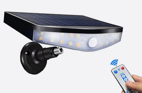 Buitenzonnelamp, bewegingsmelderlamp, 360° buitenzonneschijnwerper [1200mAh] Waterdichte zonnelantaarn buitentuin (met afstandsbediening)