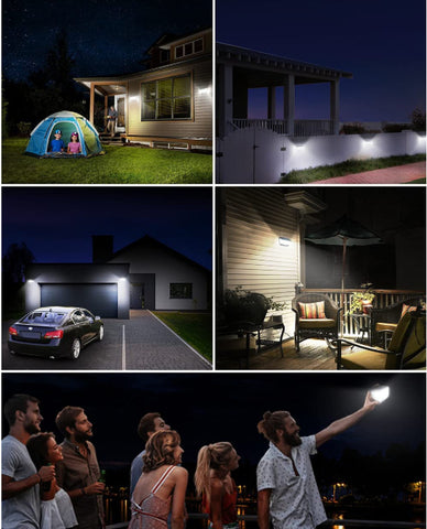 2pcs wandlamp op zonne-energie buiten 160 LED bewegingssensor LED wandlamp koel wit 6000K voor binnenplaats tuin gang terras dicht bij muur pad patio villa