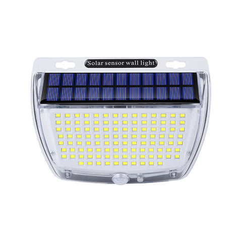 2pcs wandlamp op zonne-energie buiten 160 LED bewegingssensor LED wandlamp koel wit 6000K voor binnenplaats tuin gang terras dicht bij muur pad patio villa