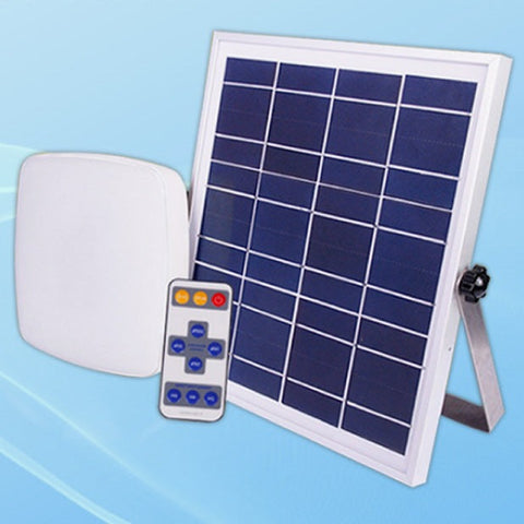 Plafondlamp op zonne-energie, 6000K wit licht, lichtbediening/afstandsbediening/radarsensor, verlengsnoer van 5 m