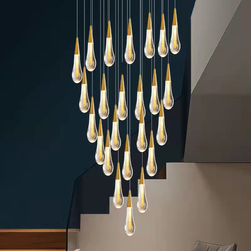 Plafonnier LED en cristal au design nordique moderne, éclairage d'intérieur, luminaire décoratif d'intérieur