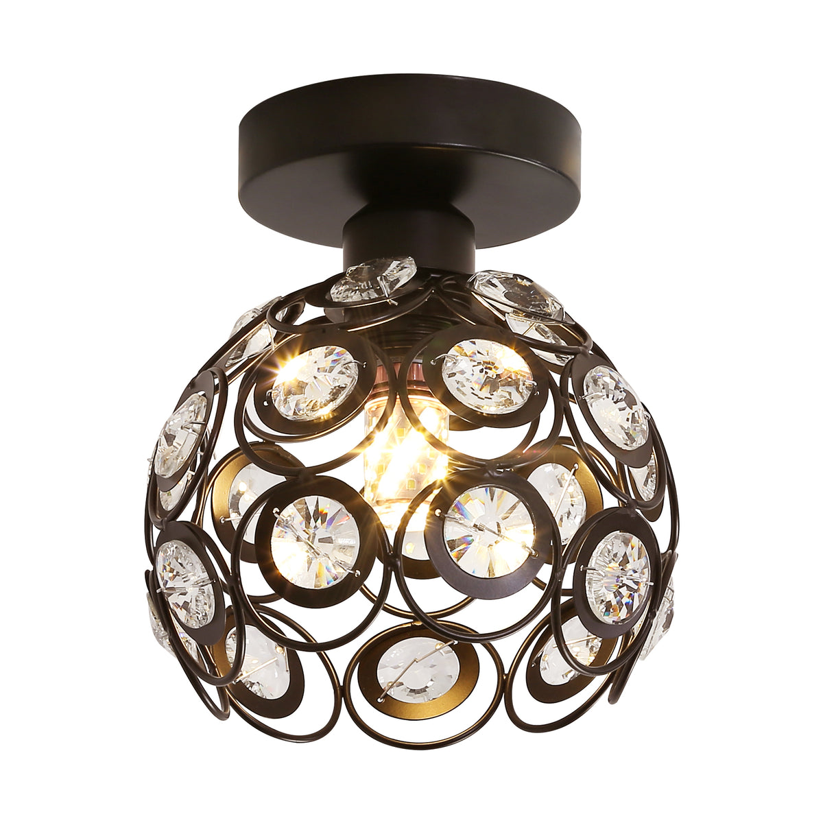 Mini Lustre en Cristal Plafonnier Moderne E27