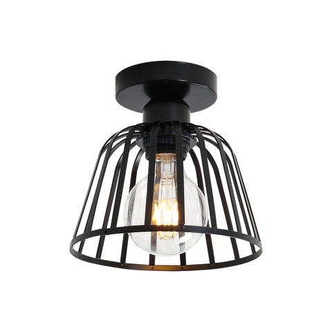 Retro industriële metalen plafondlamp, vintage plafondlamp, E27 plafondverlichting, voor hal, woonkamer, slaapkamer, café, restaurant, kamer (lamp niet inbegrepen)